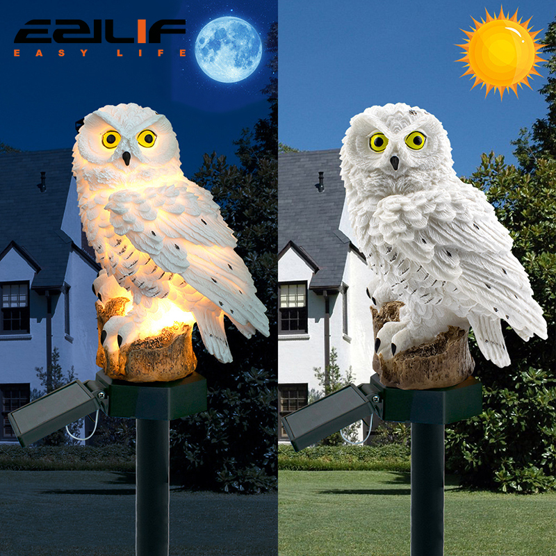 Solar light owl animal sculptu - Smart Garden Light Camera のレビューと価格