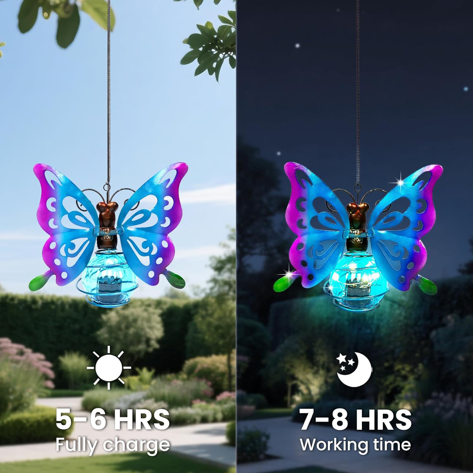 LED Solar-Powered Garden Hangi - Smart Garden Light Camera のレビューと価格