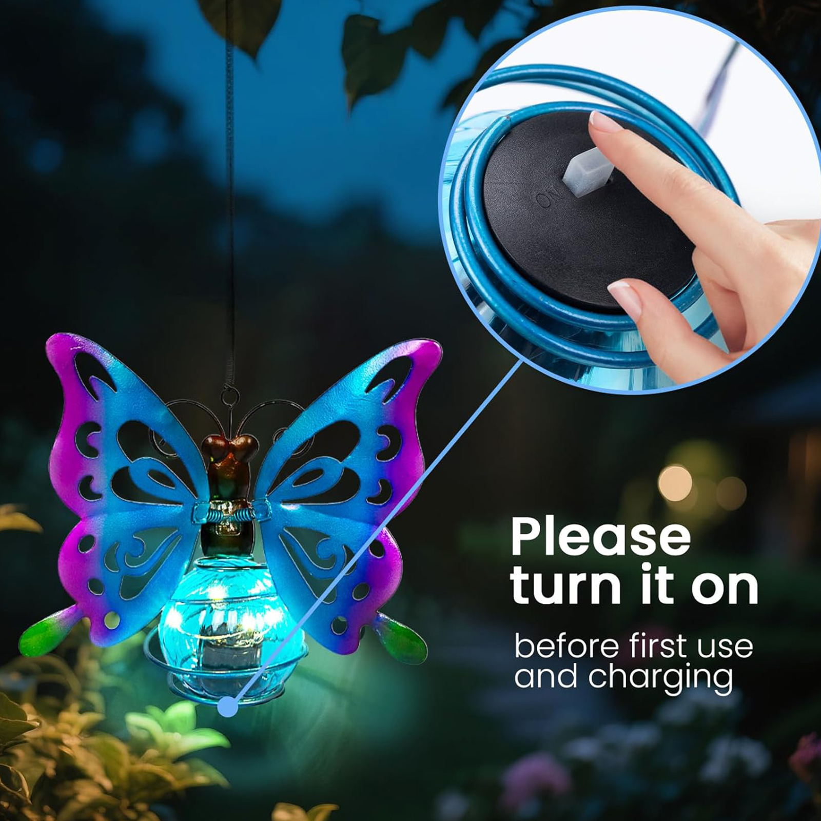 LED Solar-Powered Garden Hangi - Smart Garden Light Camera のレビューと価格