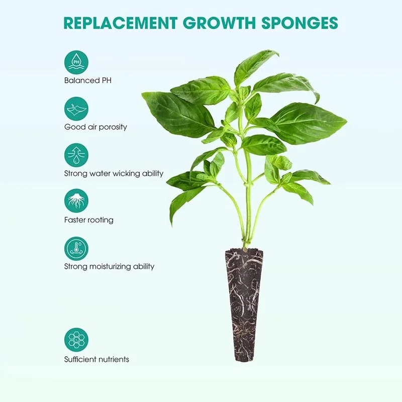 100Pcs Seed Grow Sponges Repla - Indoor Herb Garden Kit のレビューと価格