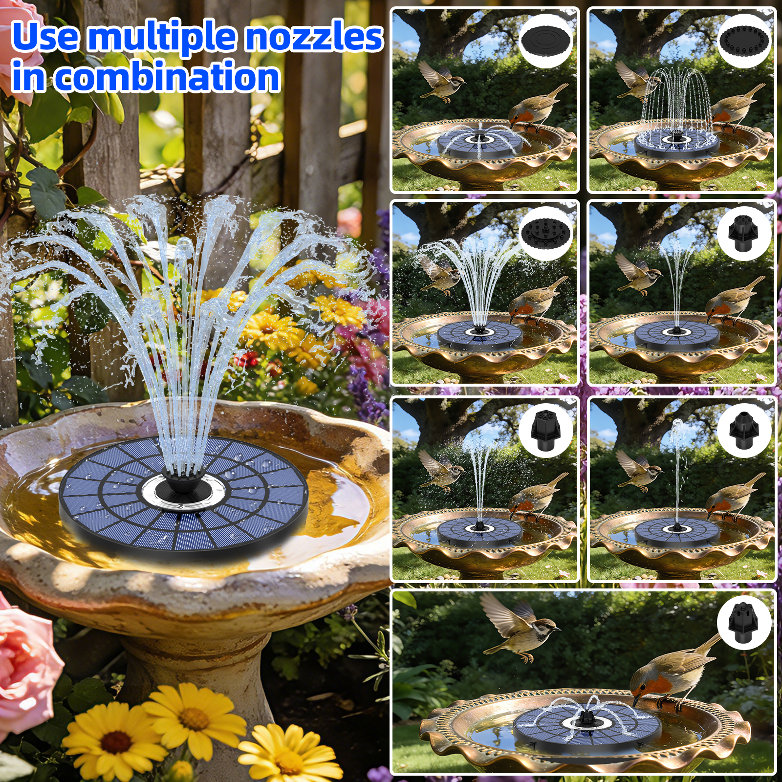 5.5W Solar Water Fountain 1500 - Smart Garden Light Camera のレビューと価格