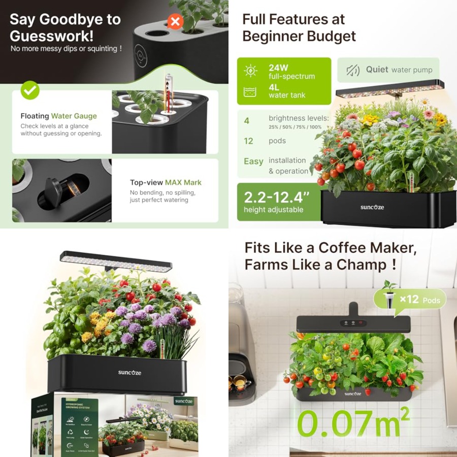 Hydroponics Growing System Kit - Indoor Herb Garden Kit のレビューと価格