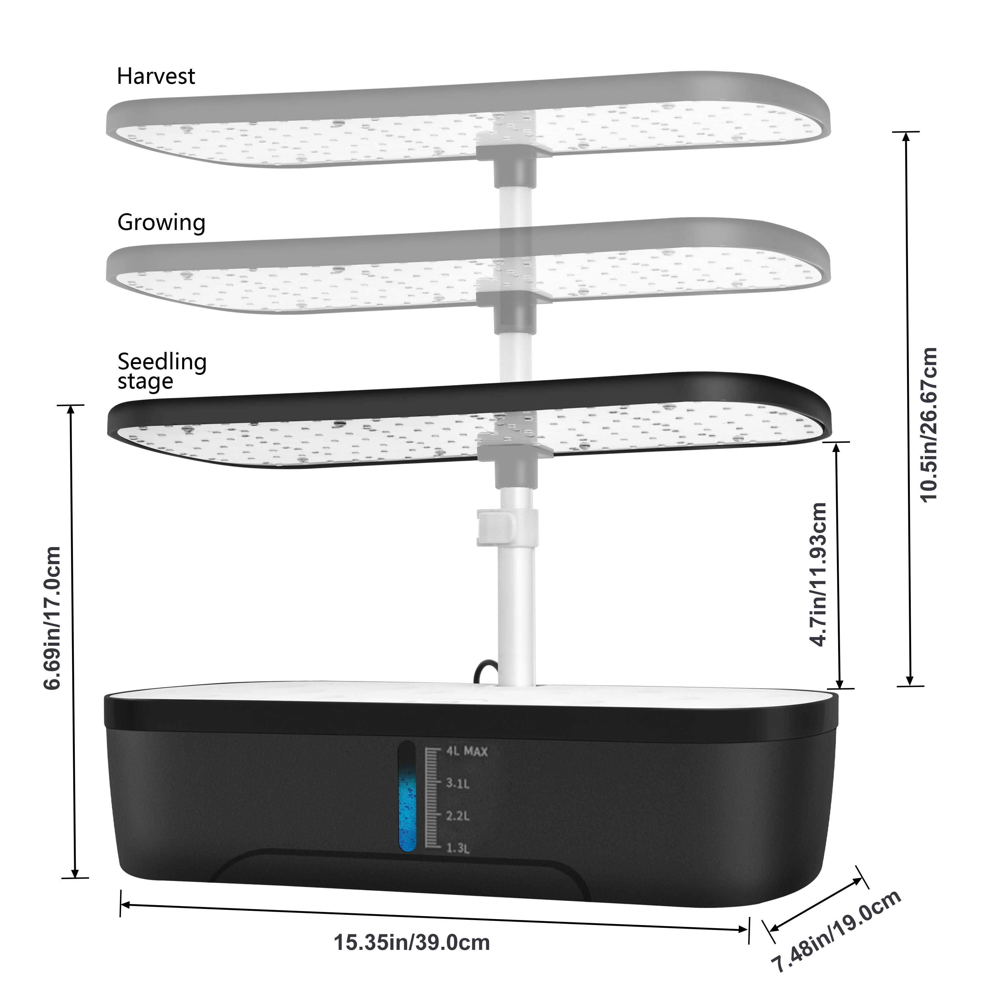 12 Pods Hydroponics Growing Sy - Indoor Herb Garden Kit のレビューと価格