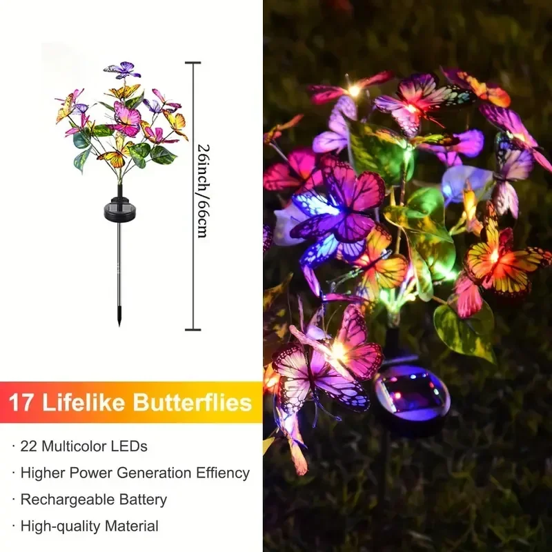 Solar LED Butterfly Garden Lig - Smart Garden Light Camera のレビューと価格