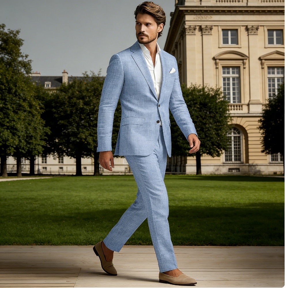 Premium Linen Peak Lapel Suit  - Smart Garden Offices のレビューと価格