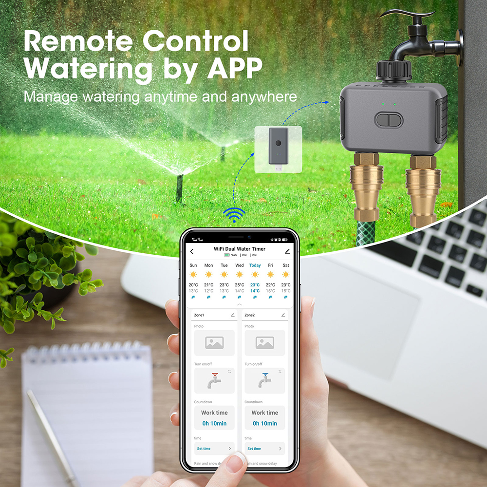 Tuya Smart Dual Water Timer Bl - Smart Garden Is のレビューと価格