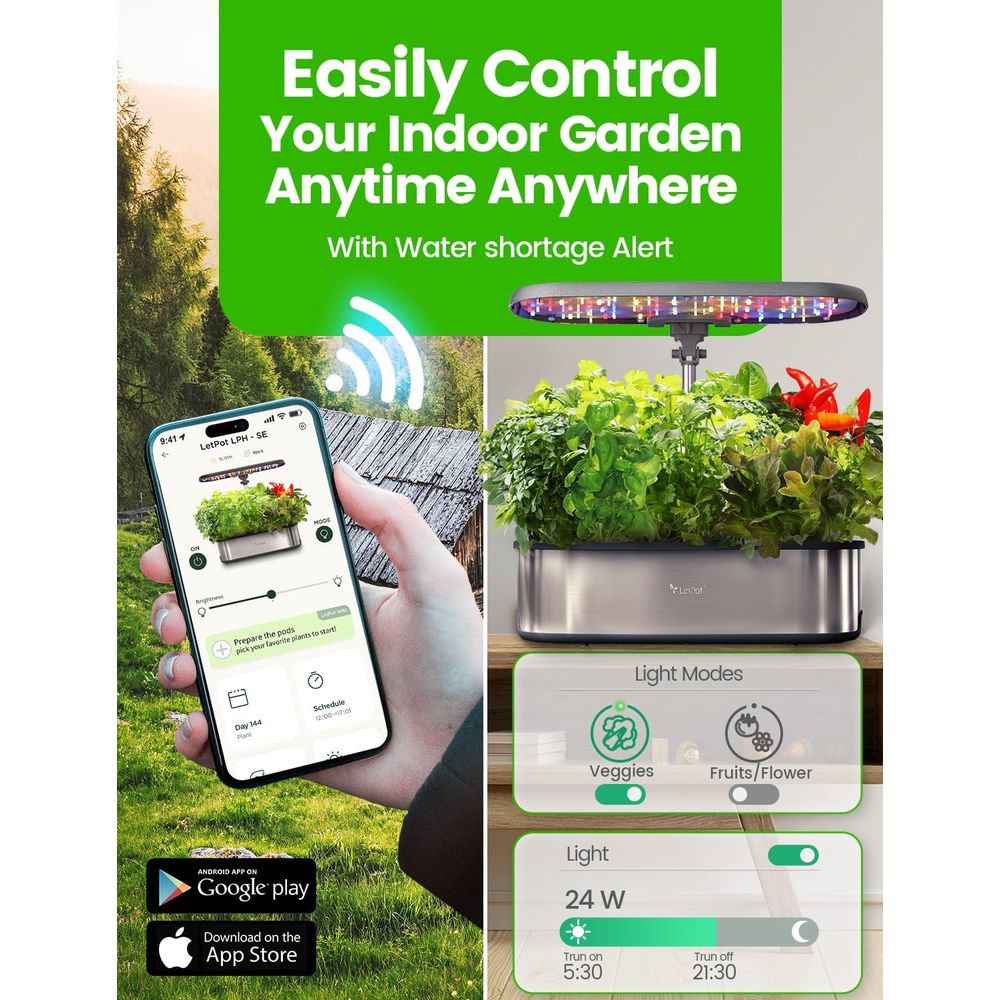 12-Pod Hydroponic Herb Garden  - Indoor Herb Garden Kit のレビューと価格