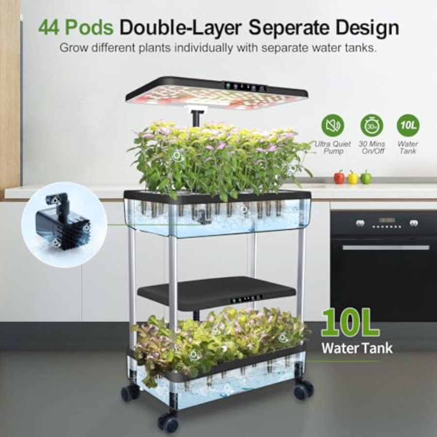 Hydroponics Growing System Ind - Indoor Herb Garden Kit のレビューと価格