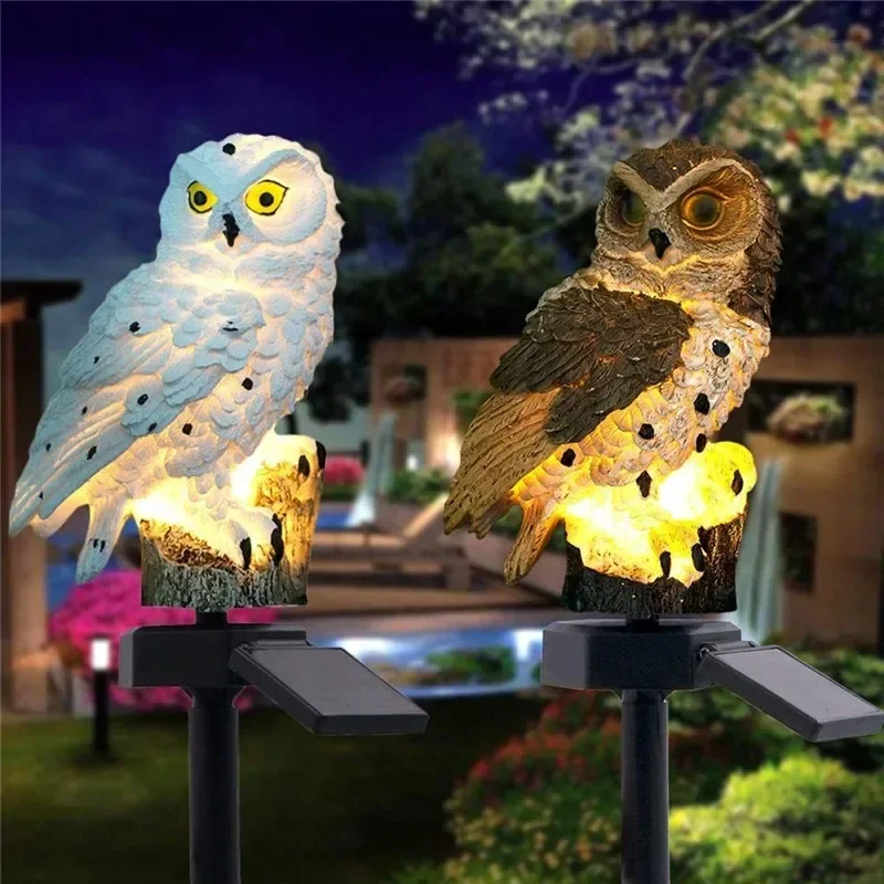 Solar Owl Statue Garden Light  - Smart Garden Light Camera のレビューと価格
