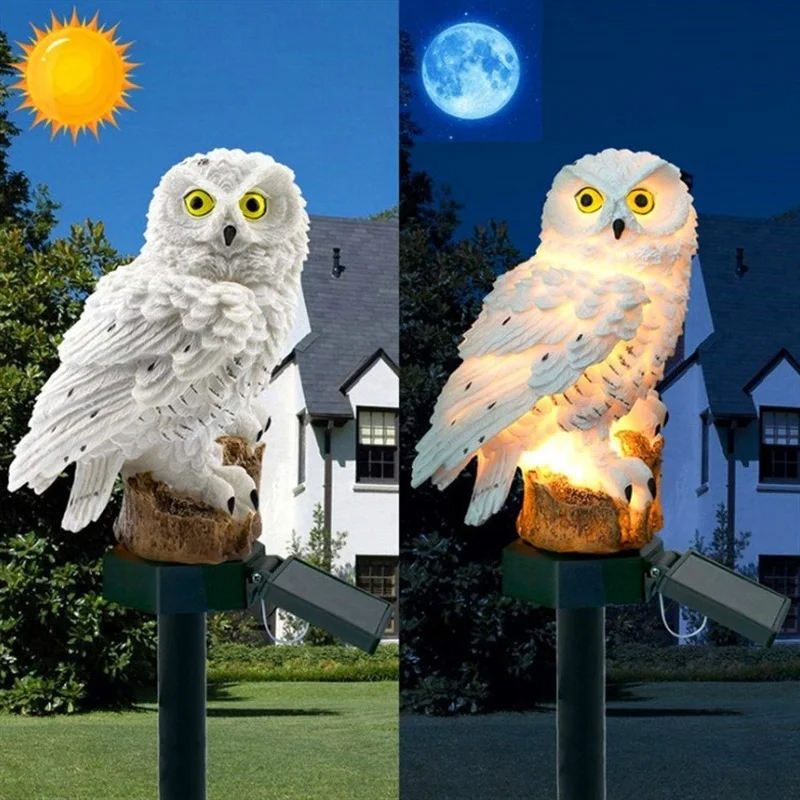 Solar Owl Statue Garden Light  - Smart Garden Light Camera のレビューと価格
