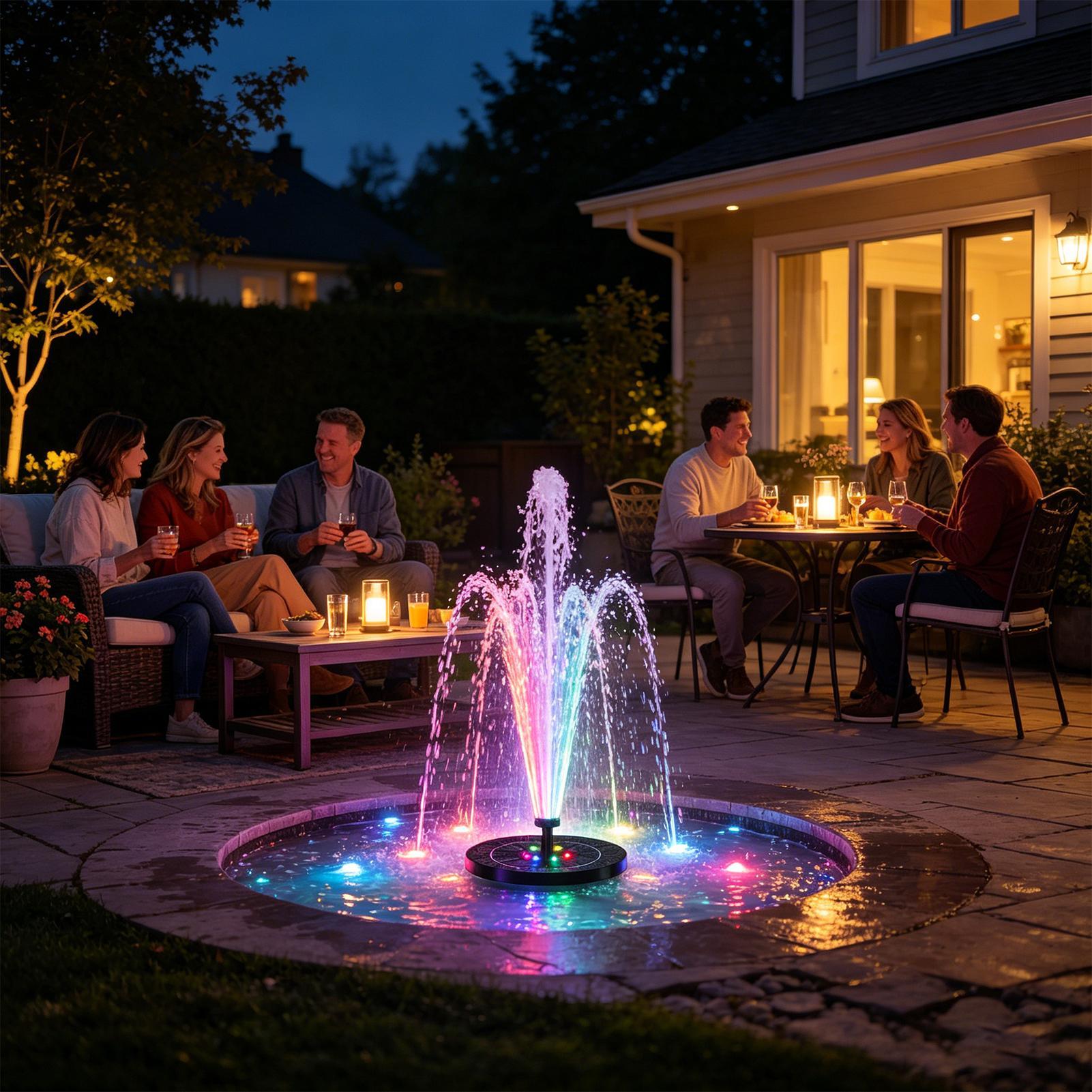 Floating Solar Bird Bath Fount - Smart Garden Light Camera のレビューと価格