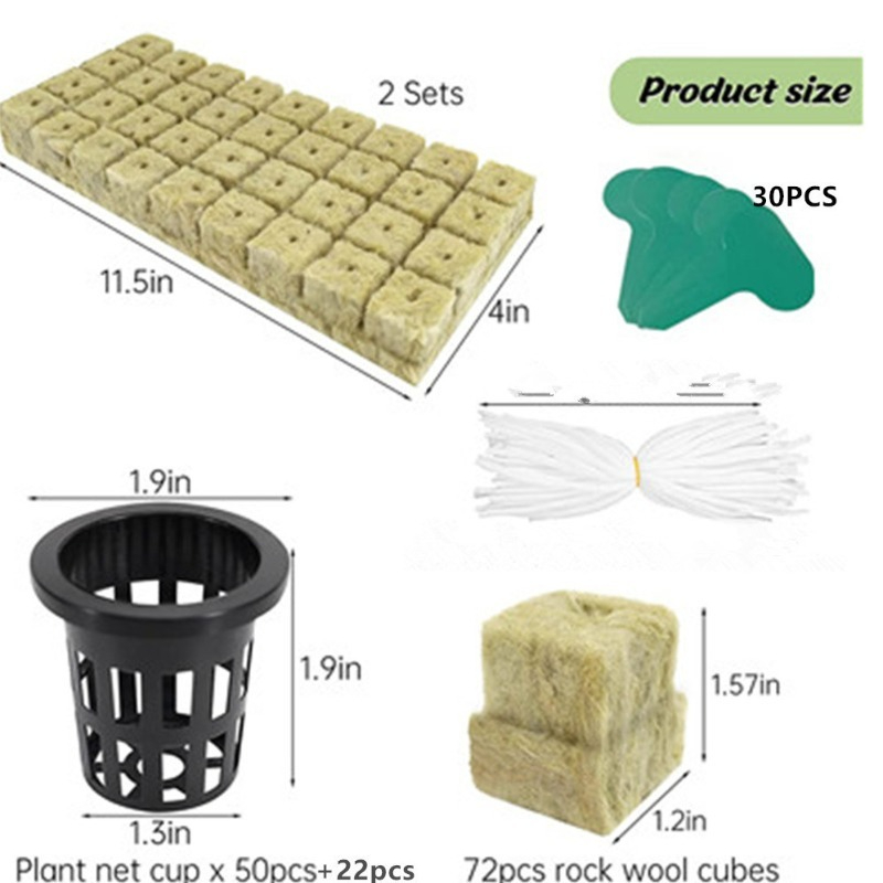 72-Pack Hydroponic Rockwool Cu - Indoor Herb Garden Kit のレビューと価格