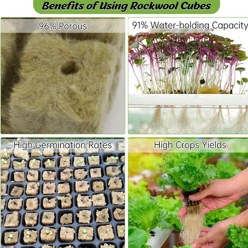 72-Pack Hydroponic Rockwool Cu - Indoor Herb Garden Kit のレビューと価格