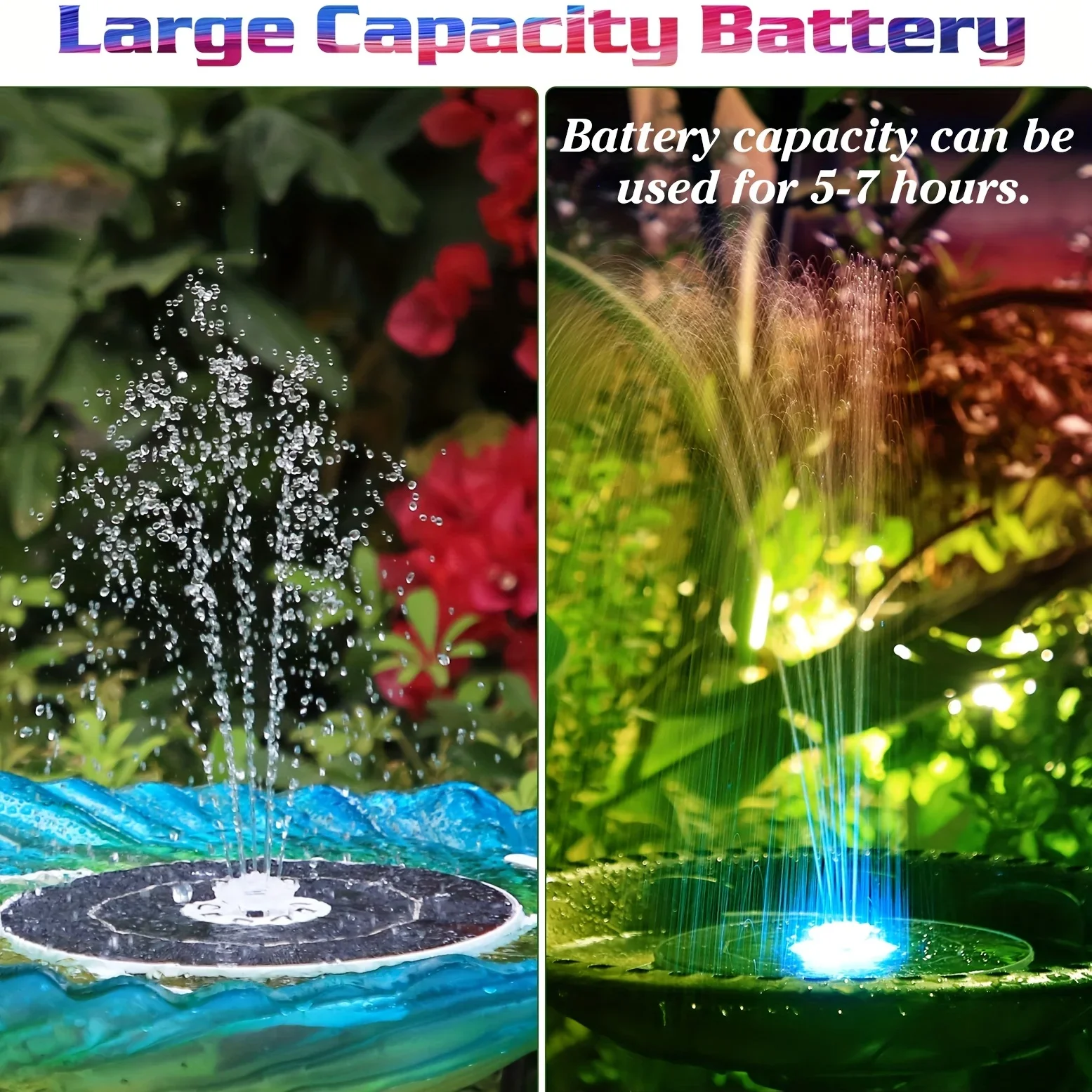 6.5W LED Solar Fountain Pump w - Smart Garden Light Camera のレビューと価格
