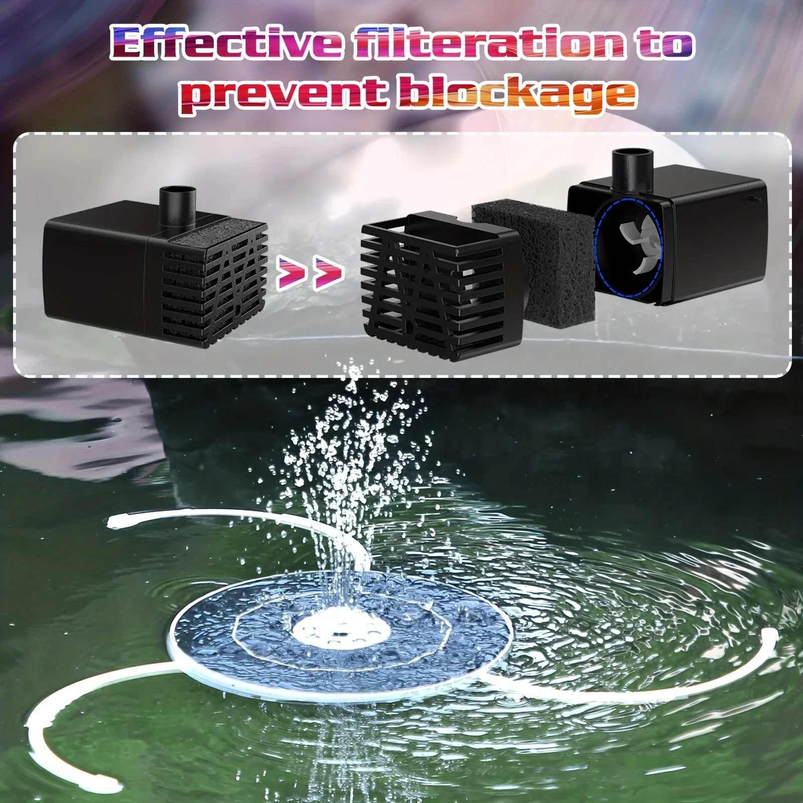 6.5W LED Solar Fountain Pump w - Smart Garden Light Camera のレビューと価格